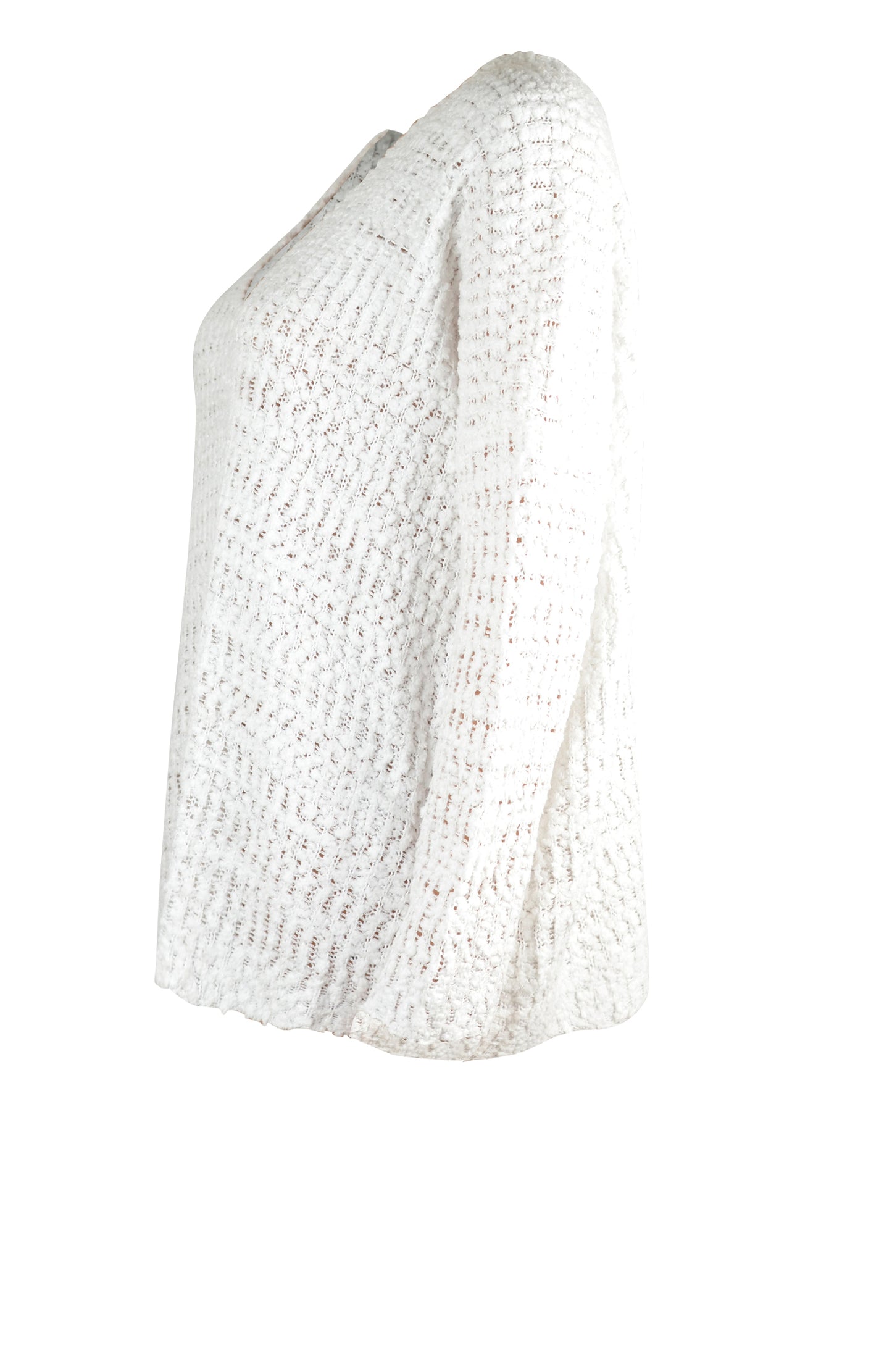 Open Knit Long Sleeve Sweater