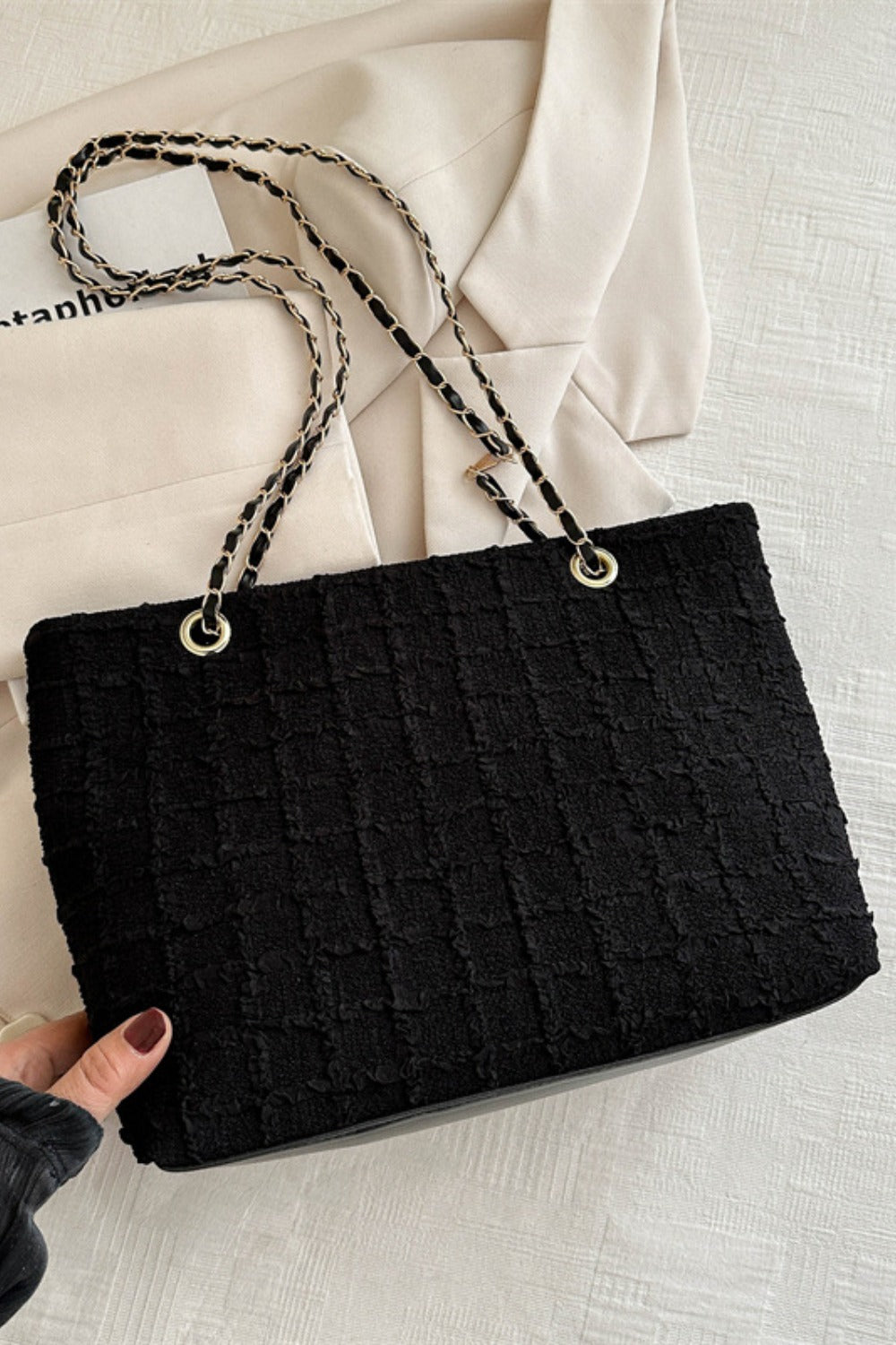 Texture Chain Purse