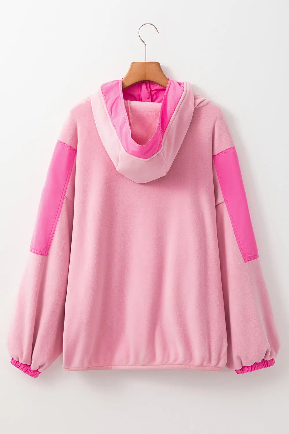Colorblock Half Zip Long Sleeve Hoodie