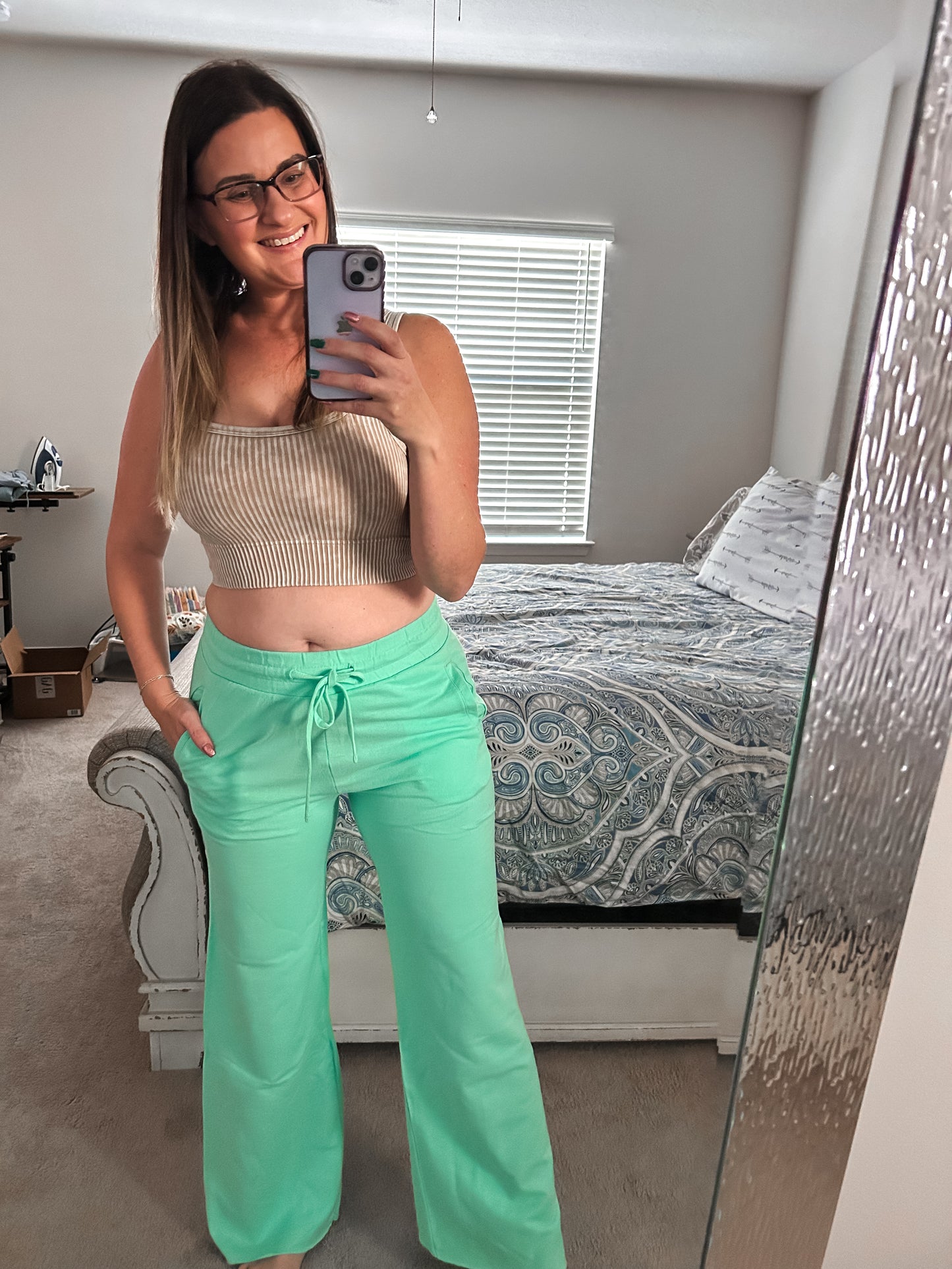 French Terry Wide Leg Lounge Pants