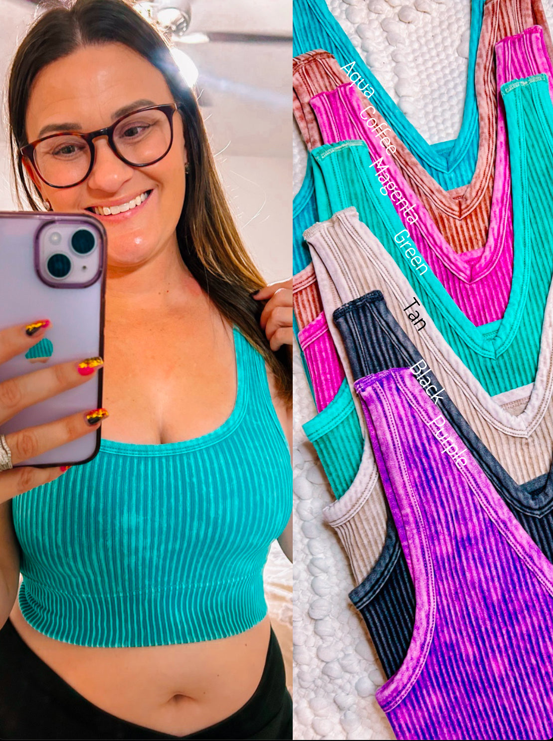Vneck Reversible Ribbed Bralette
