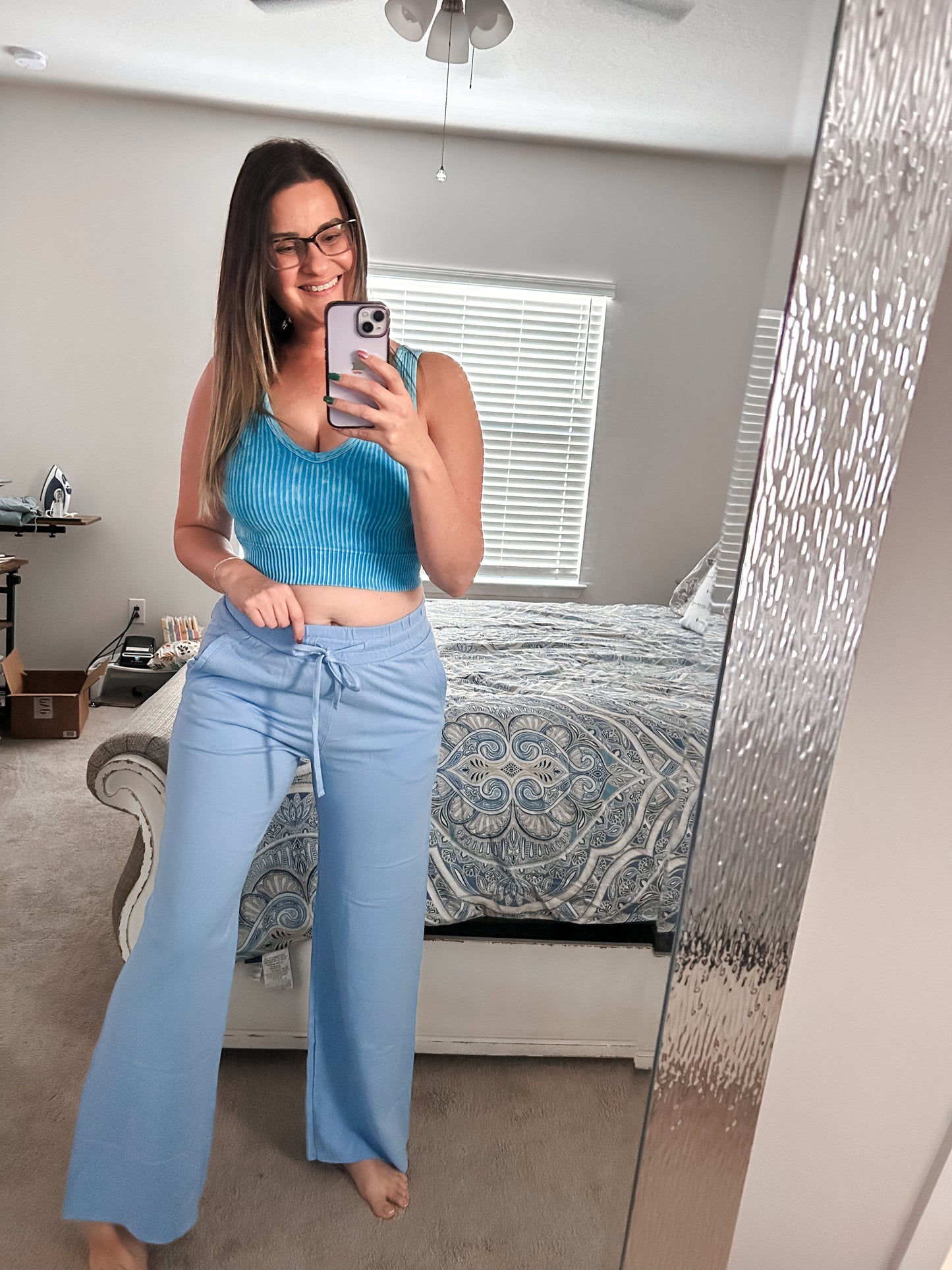 French Terry Wide Leg Lounge Pants