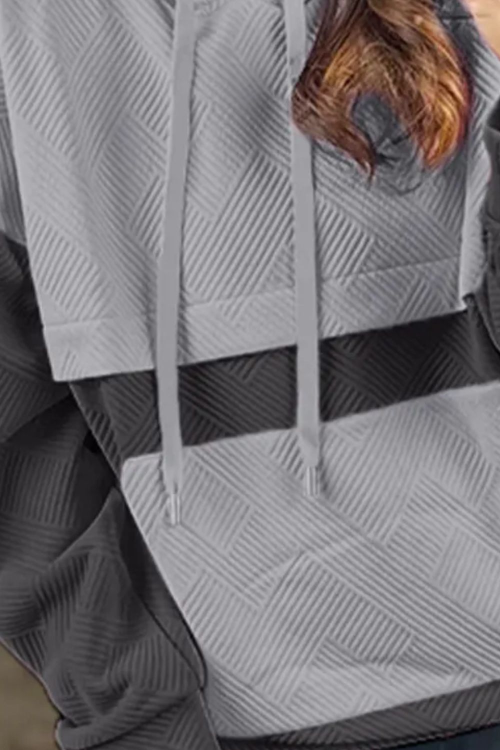 Drawstring Colorblock Long Sleeve Hoodie