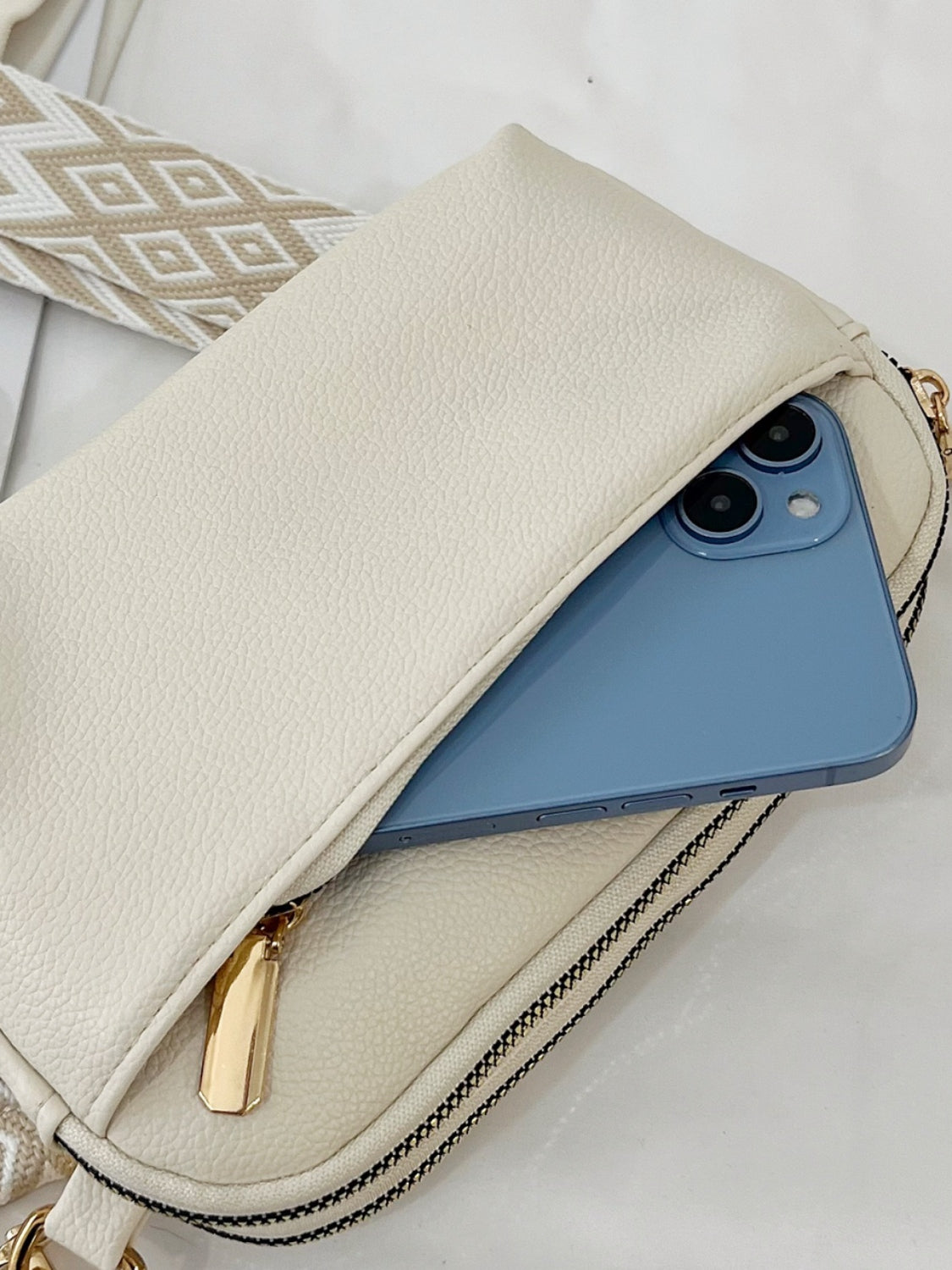 Faux Leather Single Strap Crossbody Bag