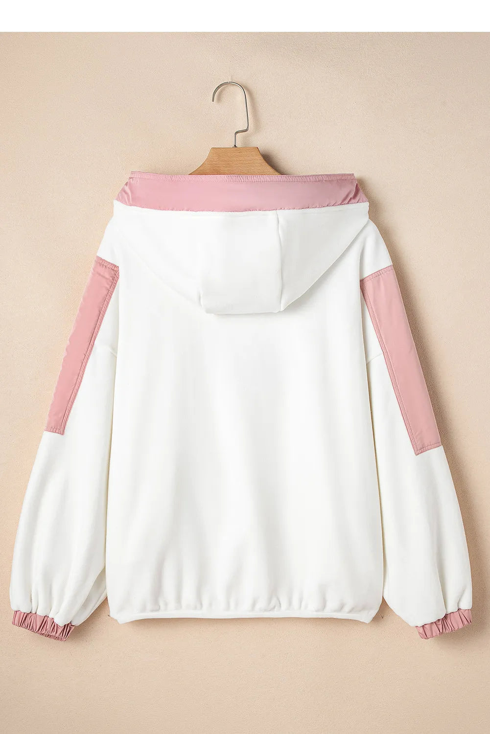 Colorblock Half Zip Long Sleeve Hoodie