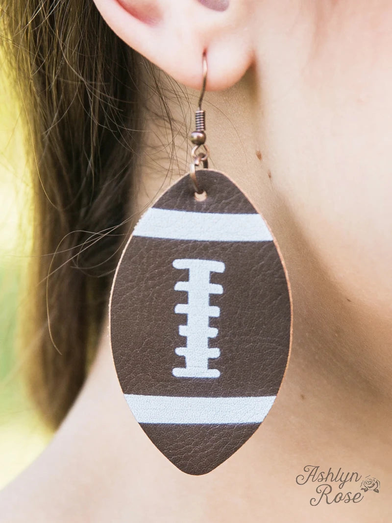 Football Teardrop Earrings