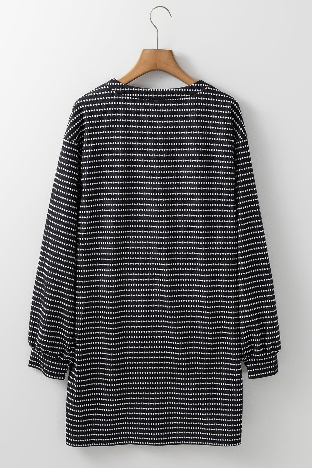Striped Vneck Long Sleeve Dress