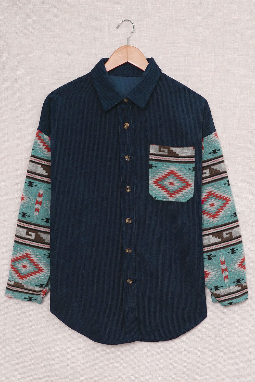 Aztec Collared Shacket
