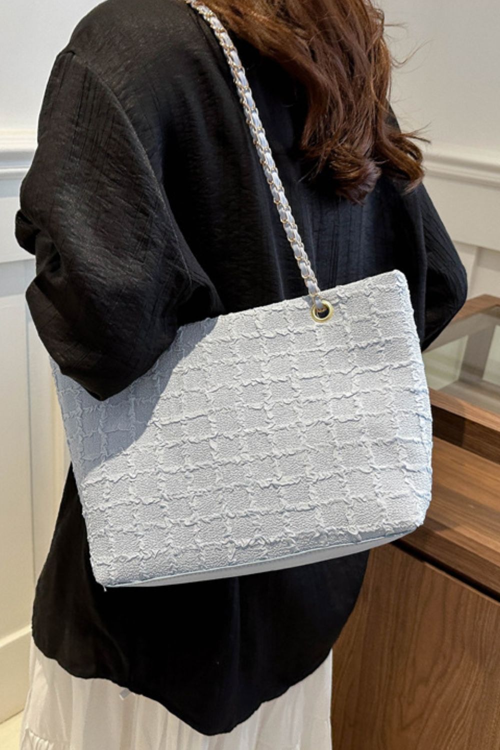 Texture Chain Purse