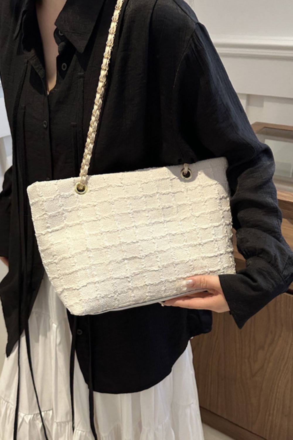 Texture Chain Purse