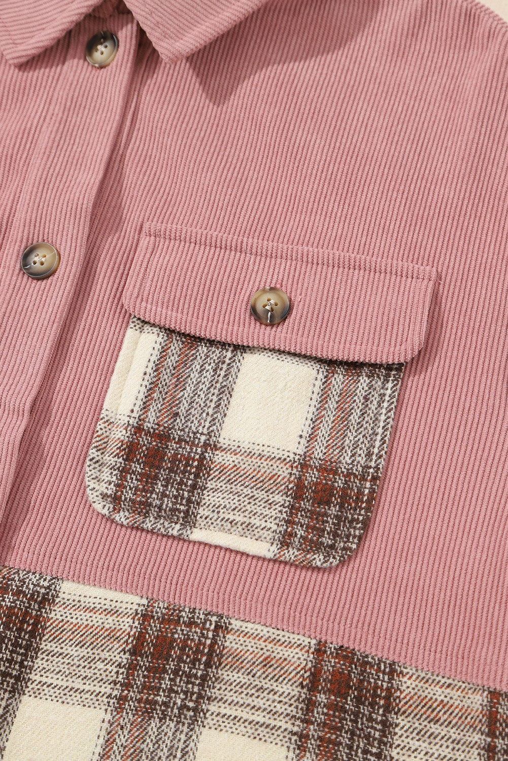 Pocketed Plaid Shacket Flannel