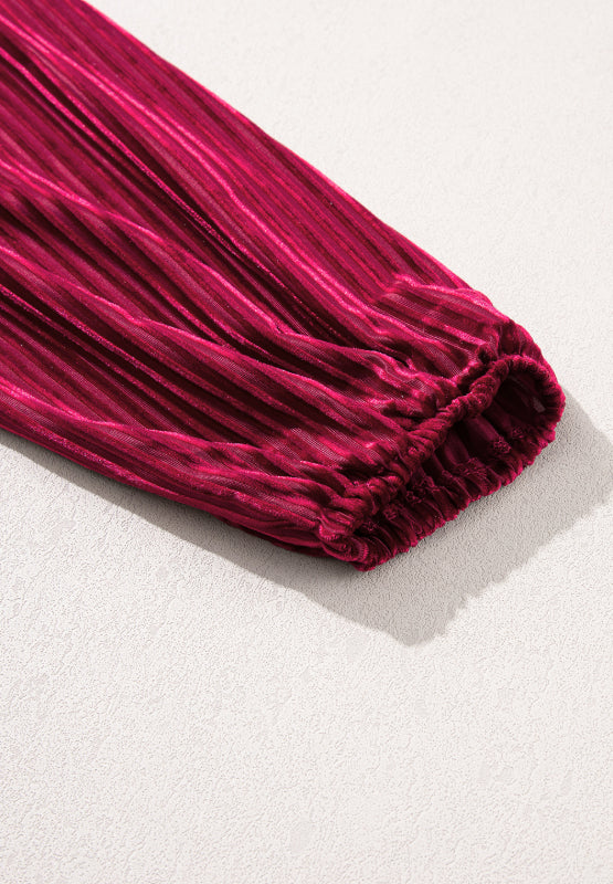 Square Neck Long Sleeve Velvet Dress