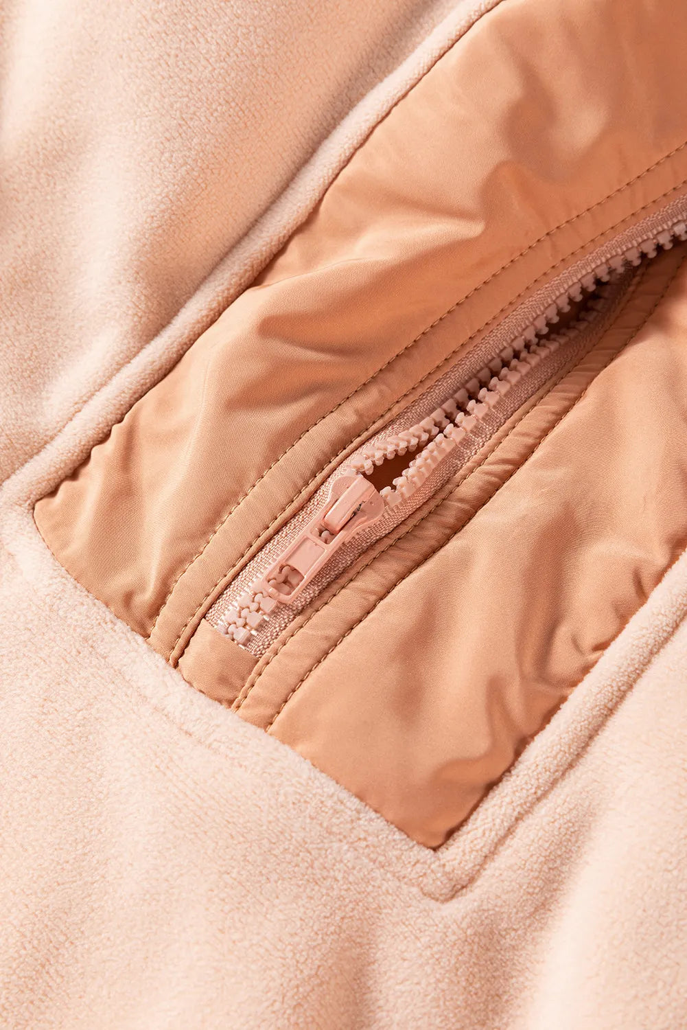 Colorblock Half Zip Long Sleeve Hoodie