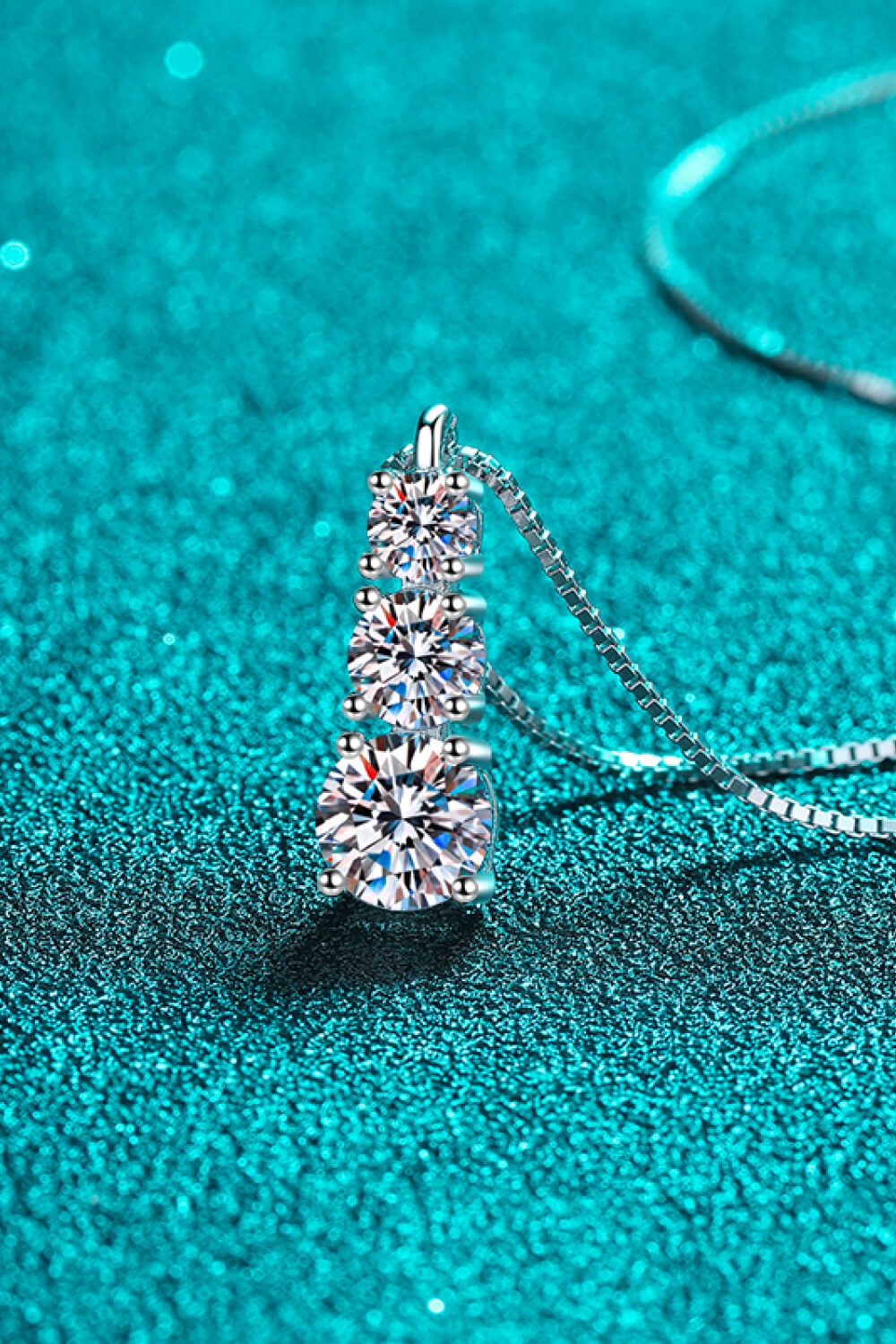 *APP EXCLUSIVE* Moissanite Triple-Pendant Necklace