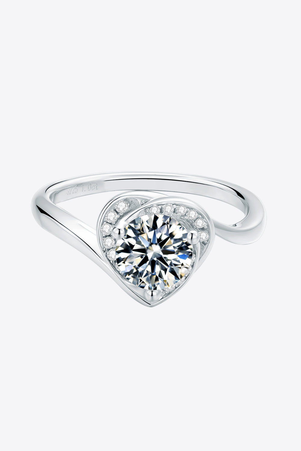 *APP EXCLUSIVE* 1 Carat Moissanite 925 Sterling Silver Heart Ring