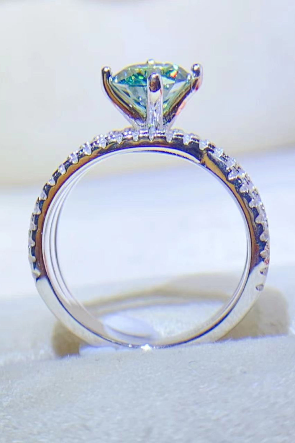 *APP EXCLUSIVE* 1 Carat Moissanite Contrast 925 Sterling Silver Ring