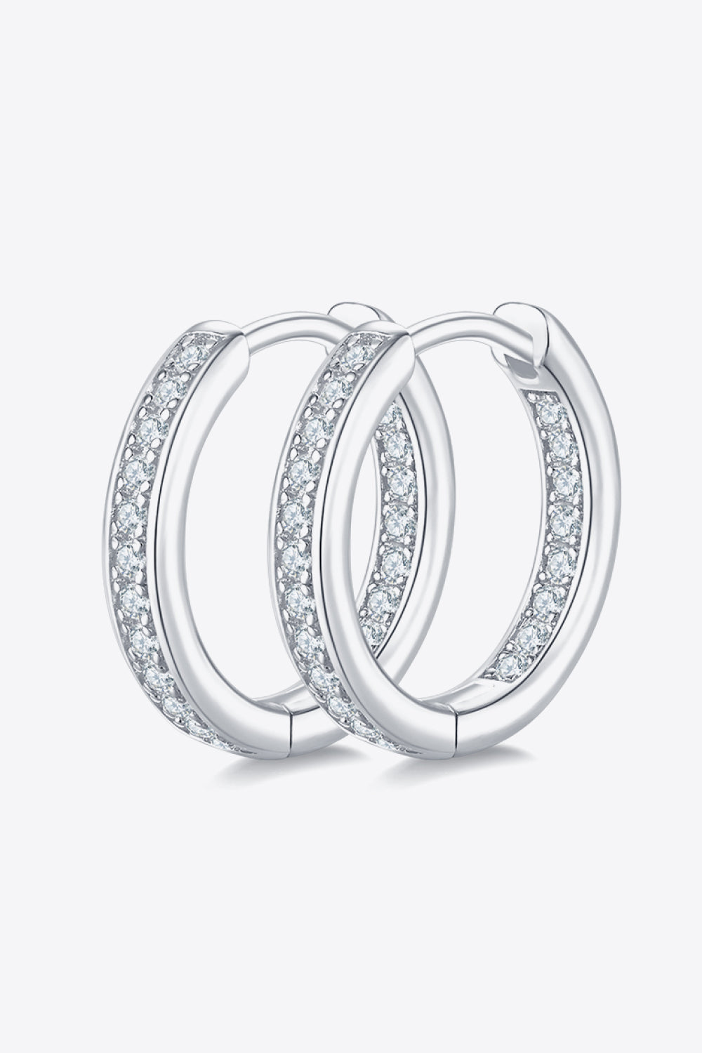 *APP EXCLUSIVE* Moissanite 925 Sterling Silver Huggie Earrings