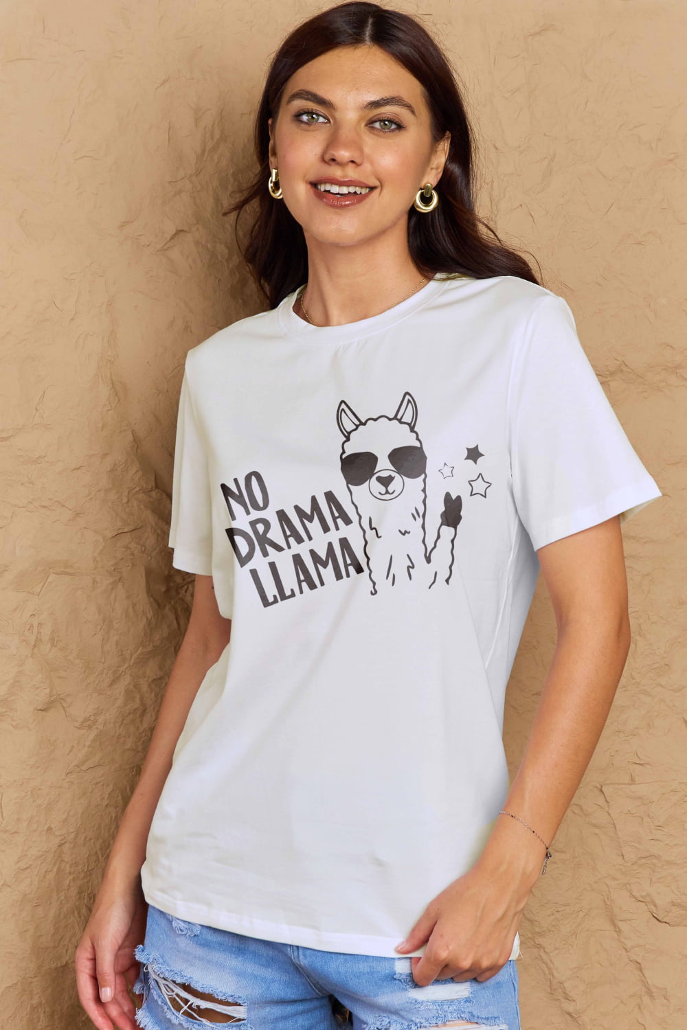 *APP EXCLUSIVE* NO DRAMA LLAMA Graphic Cotton Tee