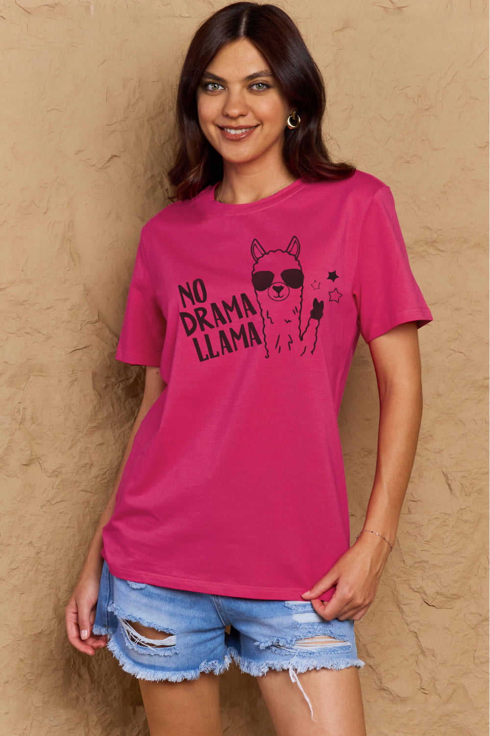 *APP EXCLUSIVE* NO DRAMA LLAMA Graphic Cotton Tee