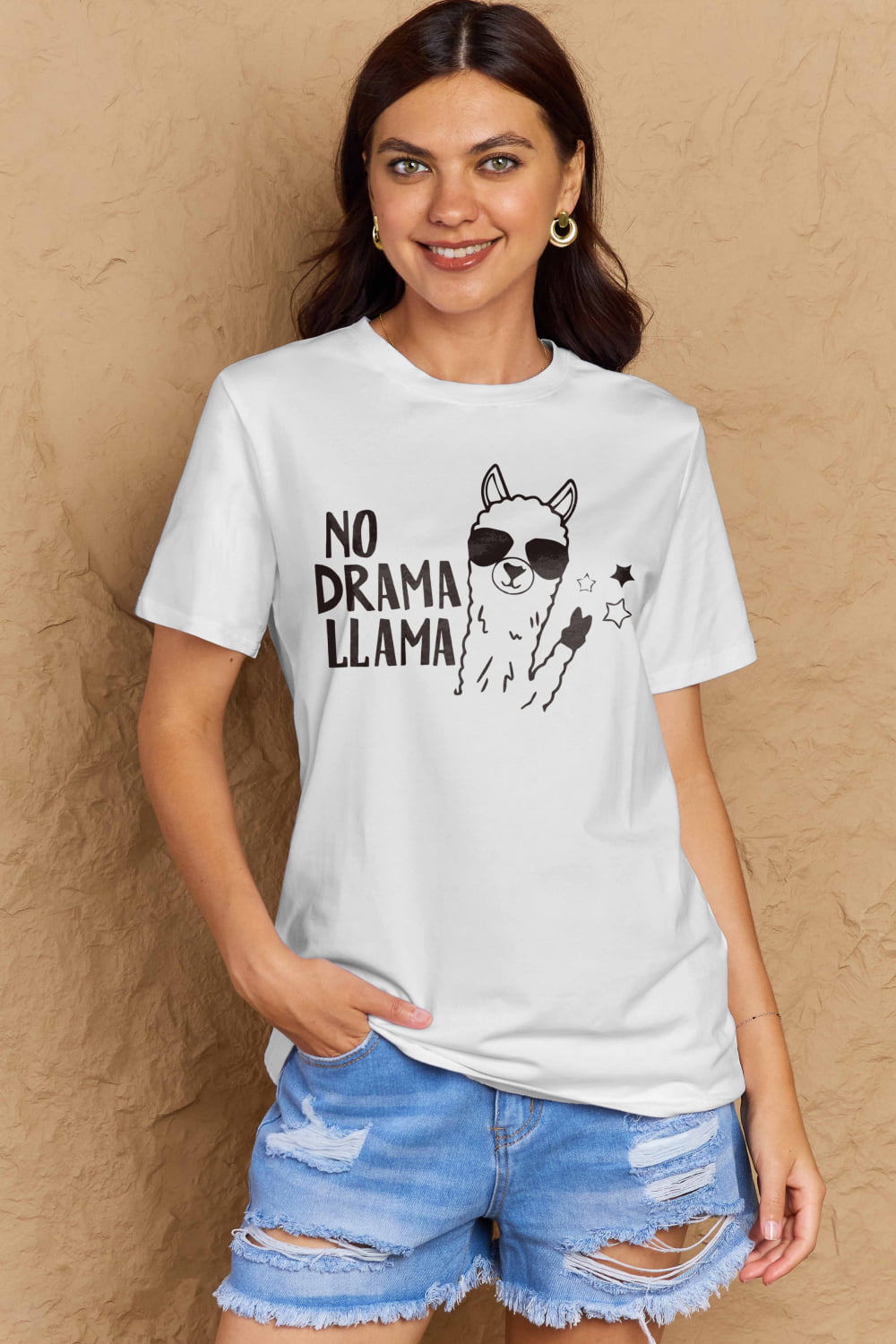 *APP EXCLUSIVE* NO DRAMA LLAMA Graphic Cotton Tee