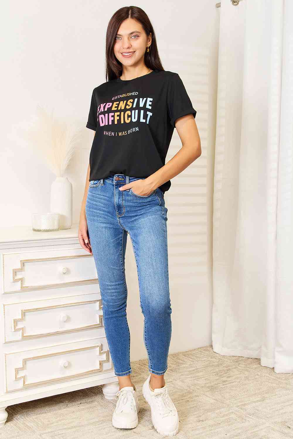 *APP EXCLUSIVE* EXPENSIVE & DIFFICULT Cuffed Sleeve T-Shirt