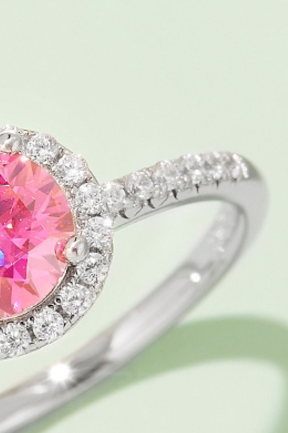 *APP EXCLUSIVE* 1 Carat Moissanite 925 Sterling Silver Halo Ring