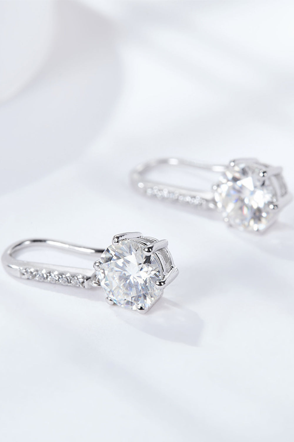*APP EXCLUSIVE* 6-Prong Moissanite Drop Earrings