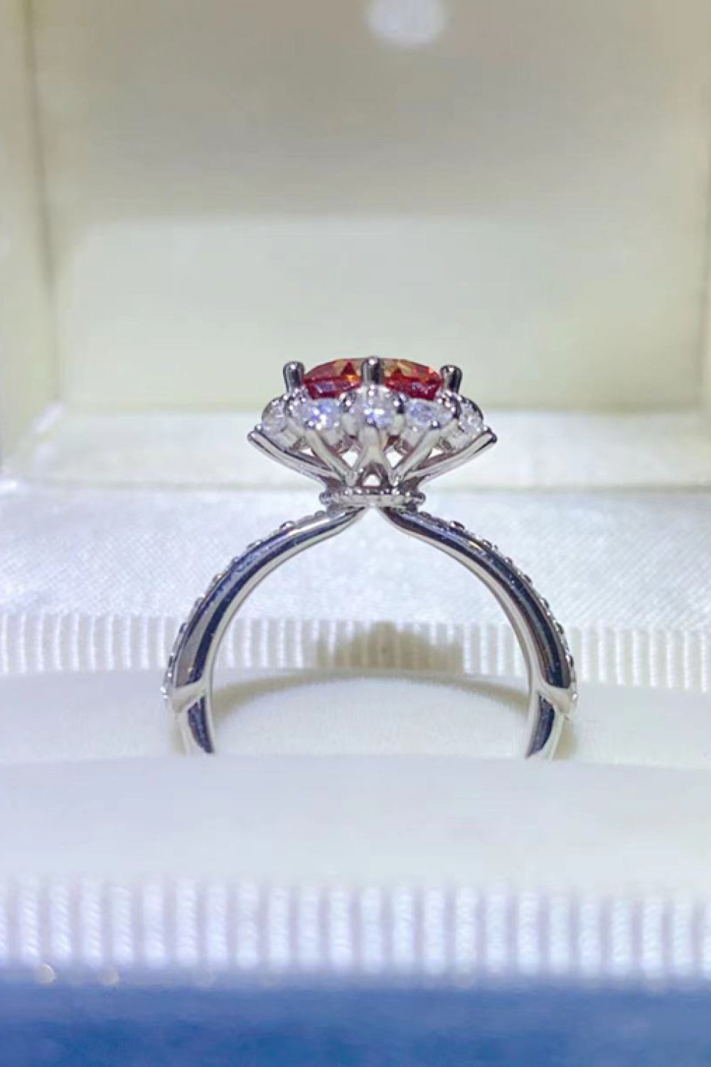 * APP EXCLUSIVE* 2 Carat Moissanite 925 Sterling Silver Halo Ring