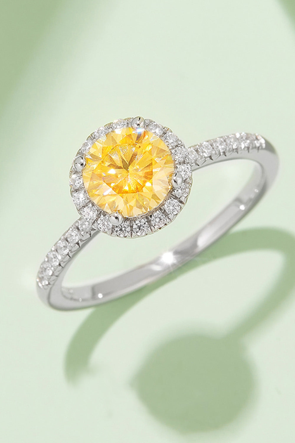 *APP EXCLUSIVE* 1 Carat Moissanite 925 Sterling Silver Halo Ring