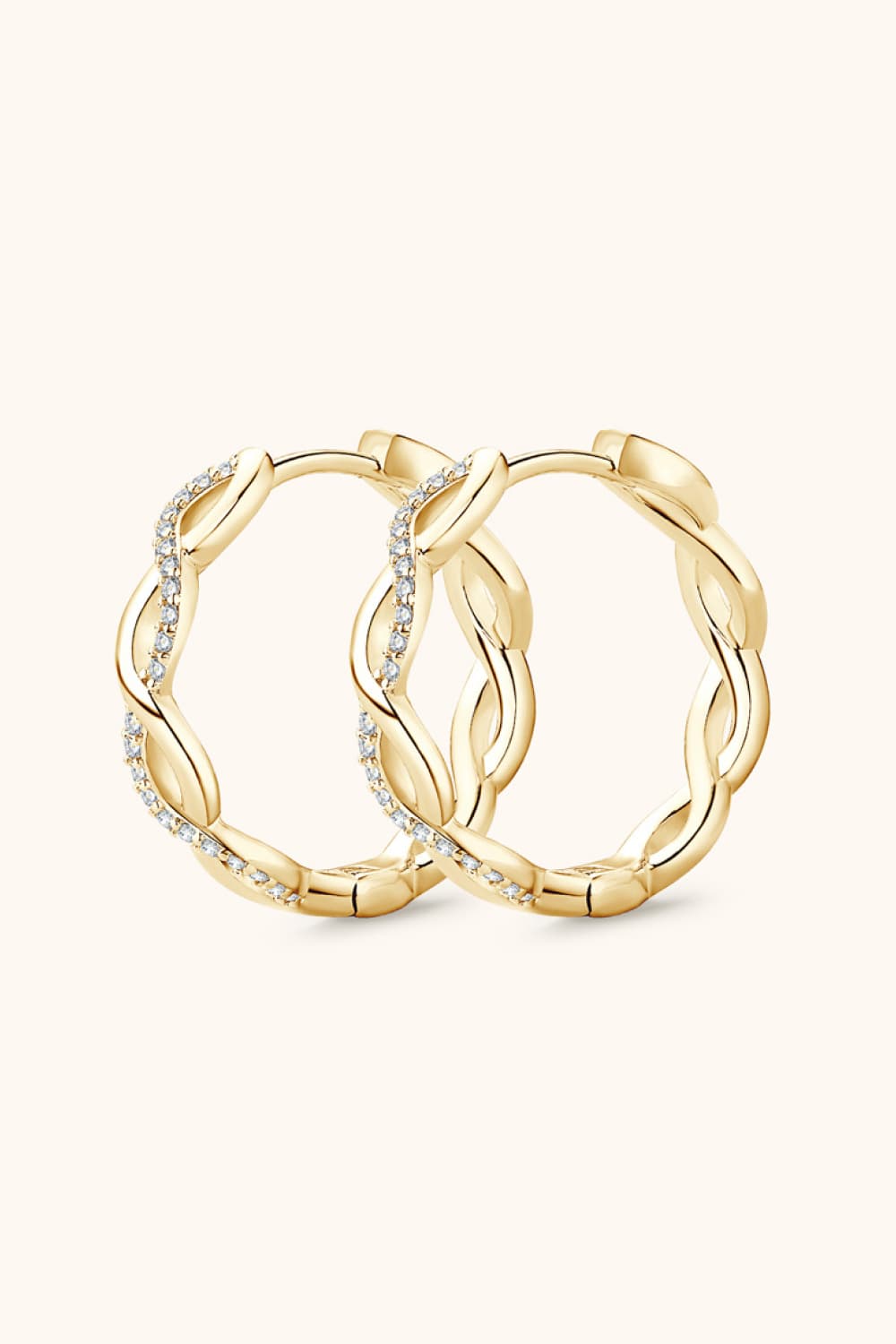 *APP EXCLUSIVE* Moissanite Crisscross Hoop Earrings