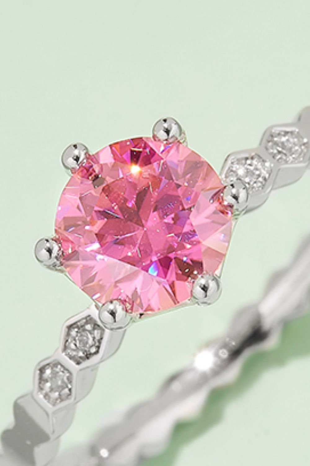 *APP EXCLUSIVE* 1 Carat Moissanite 6-Prong 925 Sterling Silver Ring