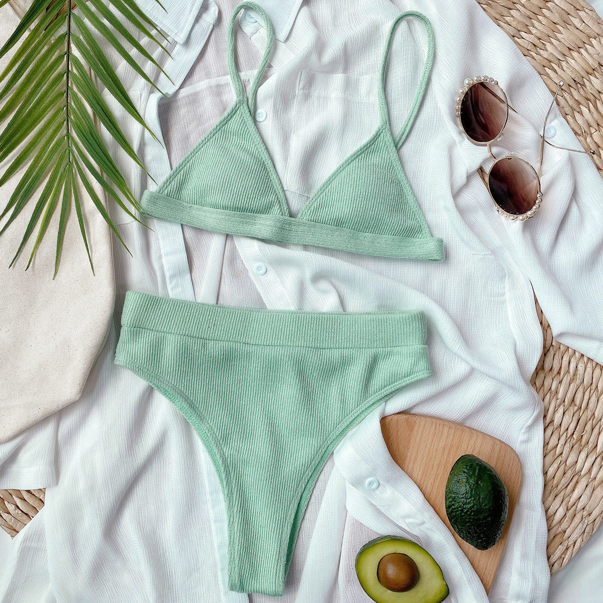 *APP EXCLUSIVE* Spaghetti Strap Ribbed Bikini