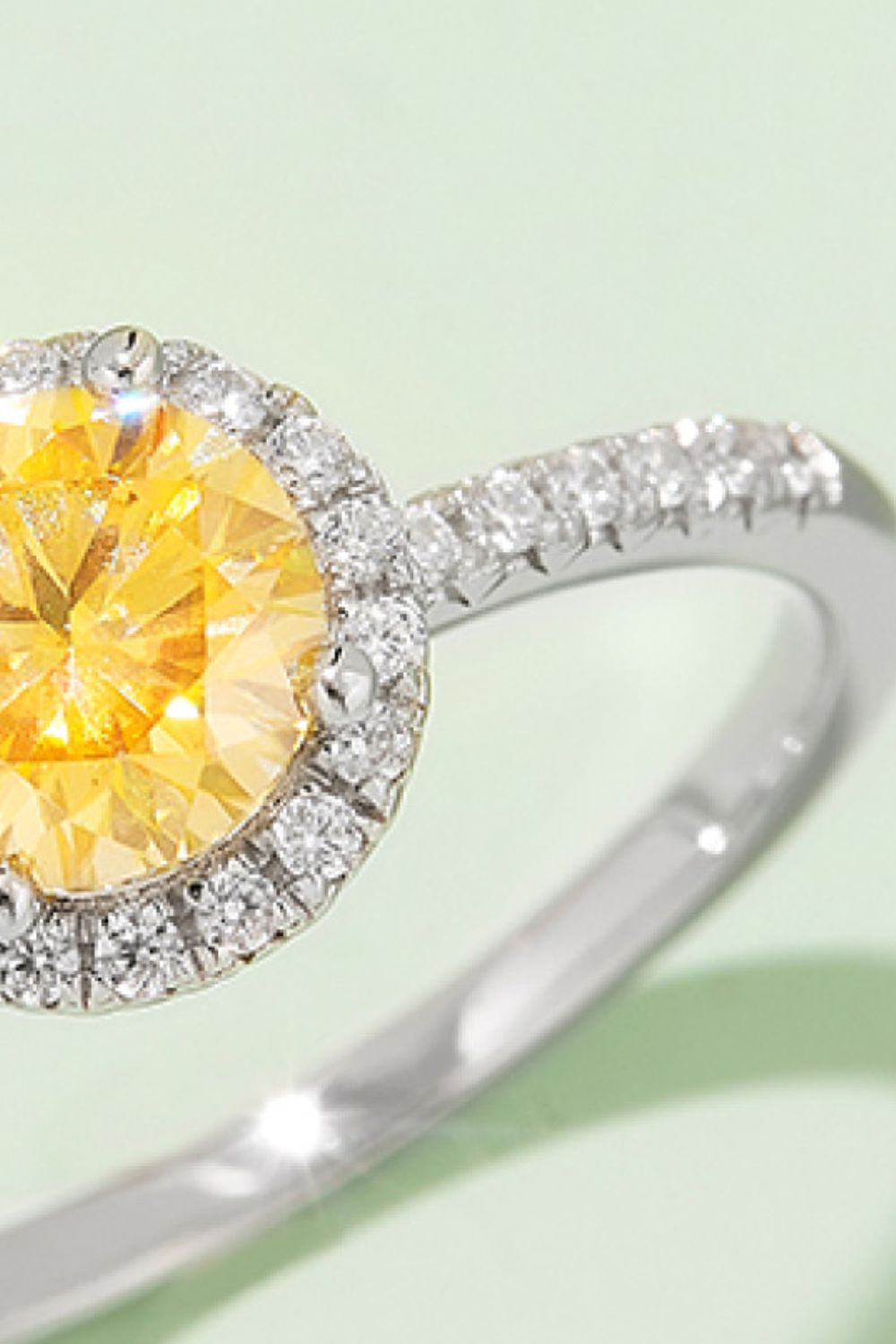 *APP EXCLUSIVE* 1 Carat Moissanite 925 Sterling Silver Halo Ring