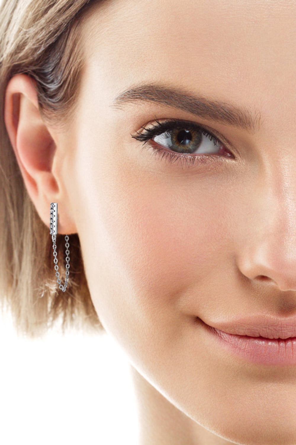 *APP EXCLUSIVE* Moissanite 925 Sterling Silver Connected Earrings