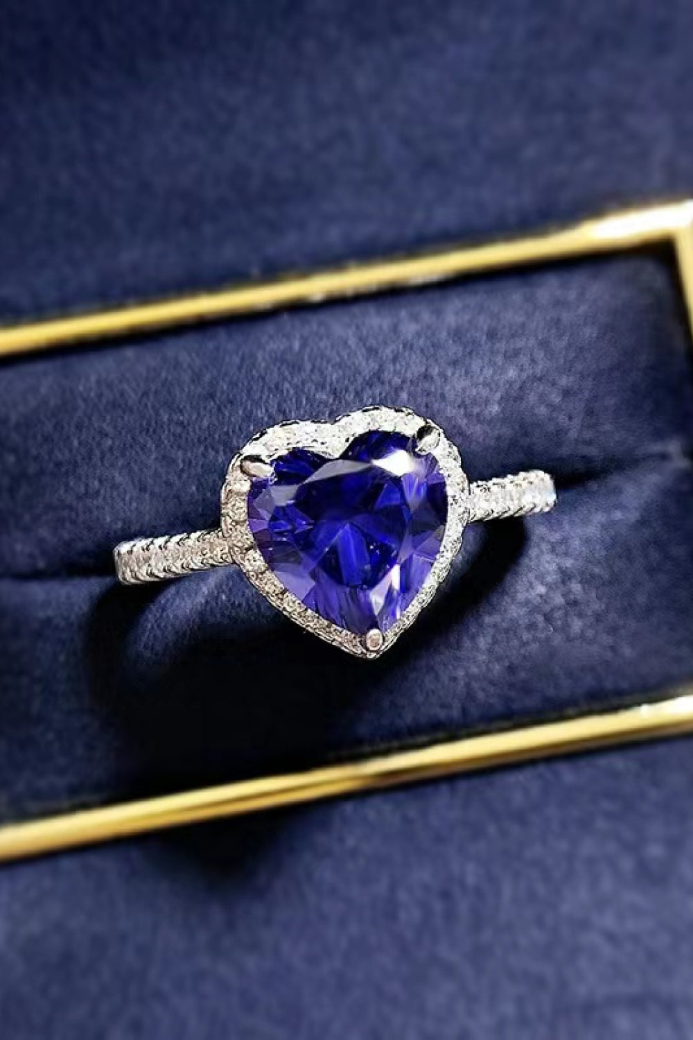 *APP EXCLUSIVE* 2 Carat Moissanite Heart-Shaped Side Stone Ring