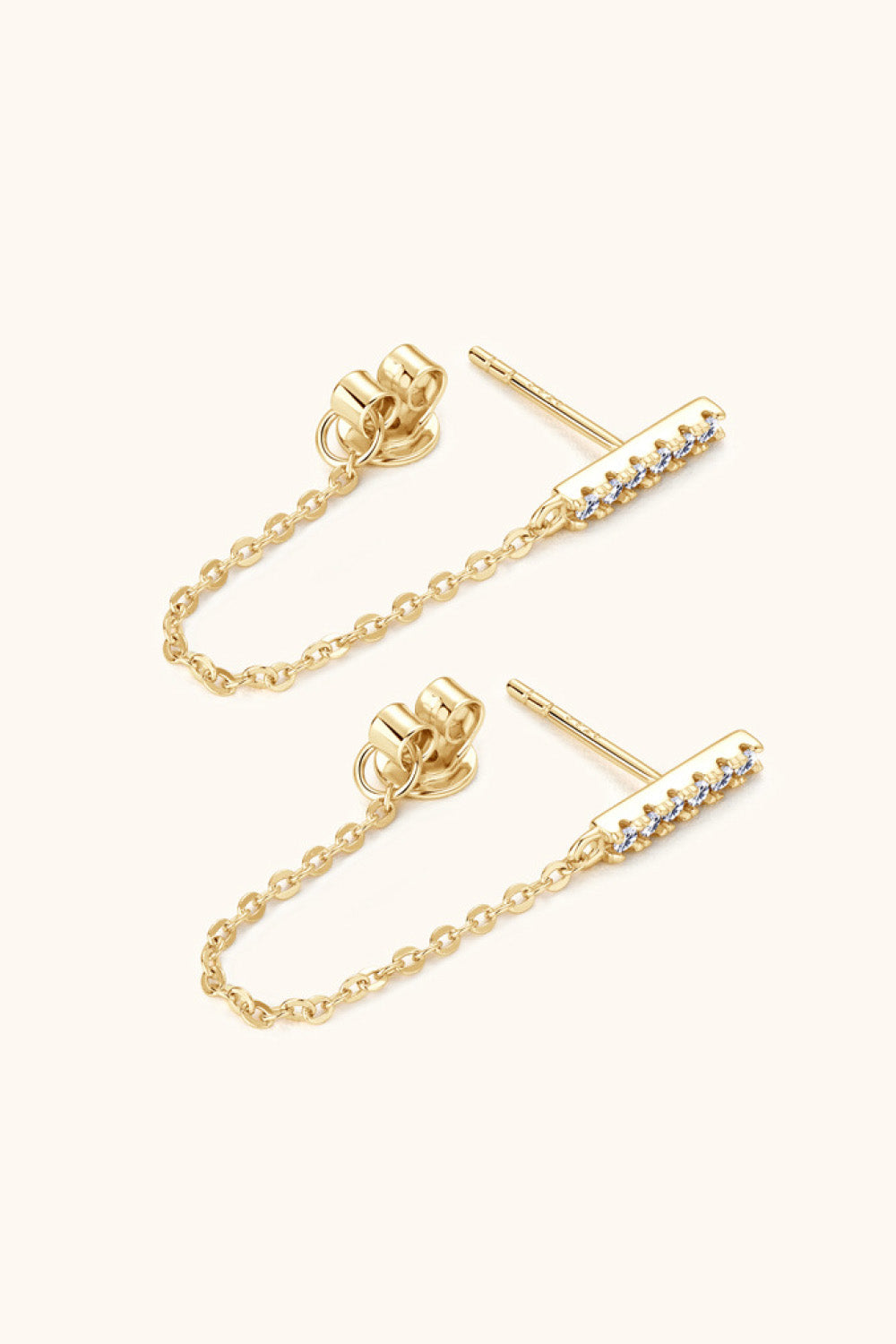 *APP EXCLUSIVE* Moissanite 925 Sterling Silver Connected Earrings