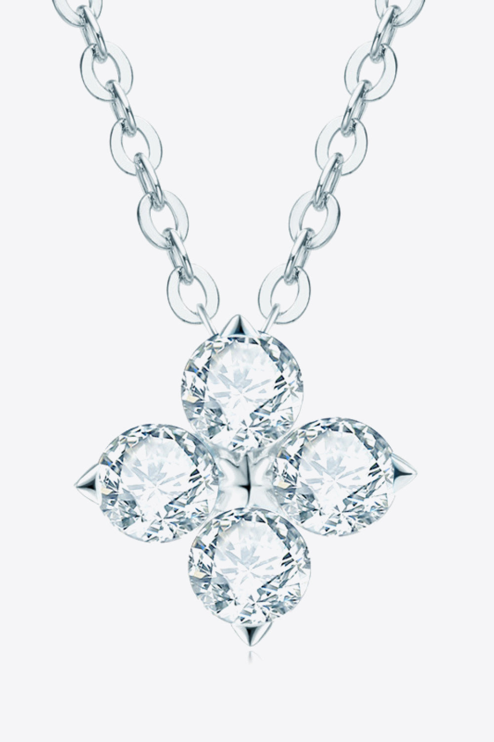 * APP EXCLUSIVE* Moissanite Four Leaf Clover Pendant Necklace