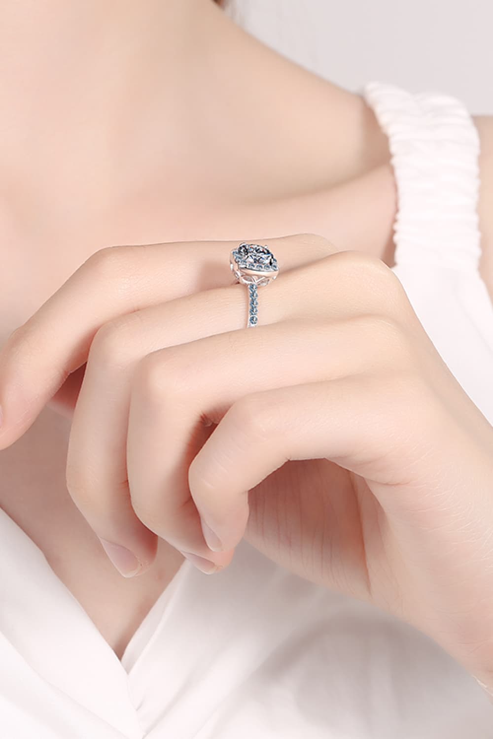 *APP EXCLUSIVE* 2 Carat Moissanite Square Halo Ring