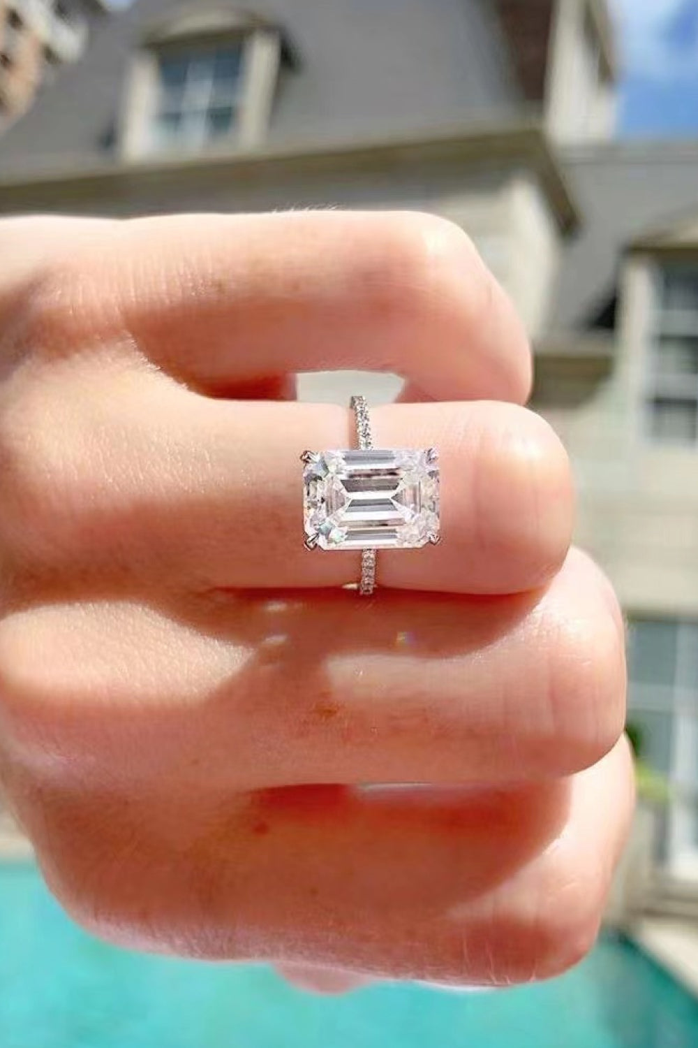 *APP EXCLUSIVE* 5 Carat Moissanite Side Stone Ring