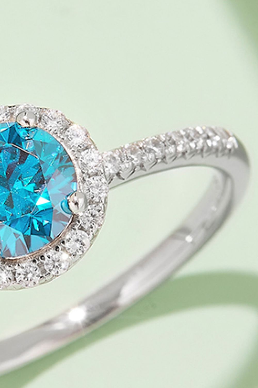*APP EXCLUSIVE* 1 Carat Moissanite 925 Sterling Silver Halo Ring