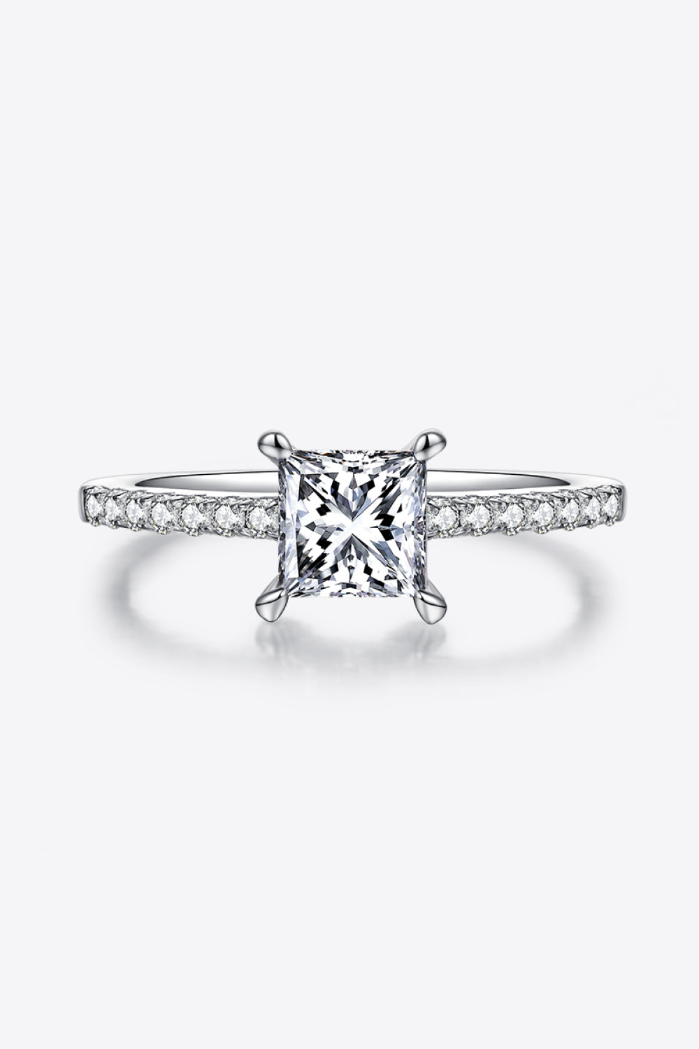 *APP EXCLUSIVE* 1.21 Carat Moissanite 925 Sterling Silver Side Stone Ring