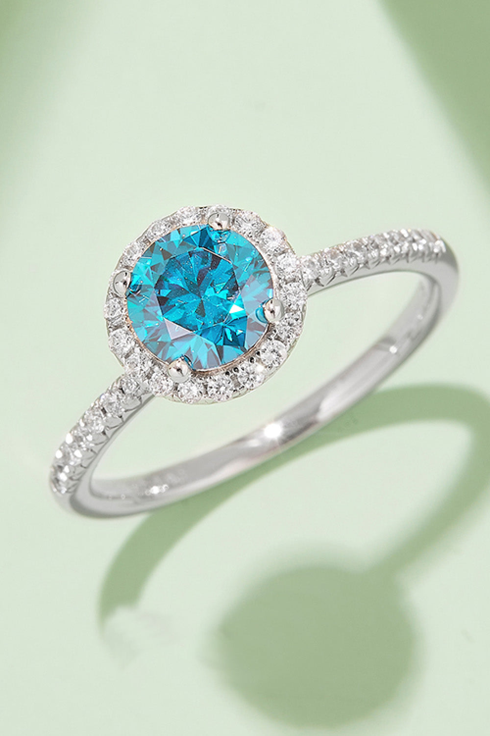 *APP EXCLUSIVE* 1 Carat Moissanite 925 Sterling Silver Halo Ring