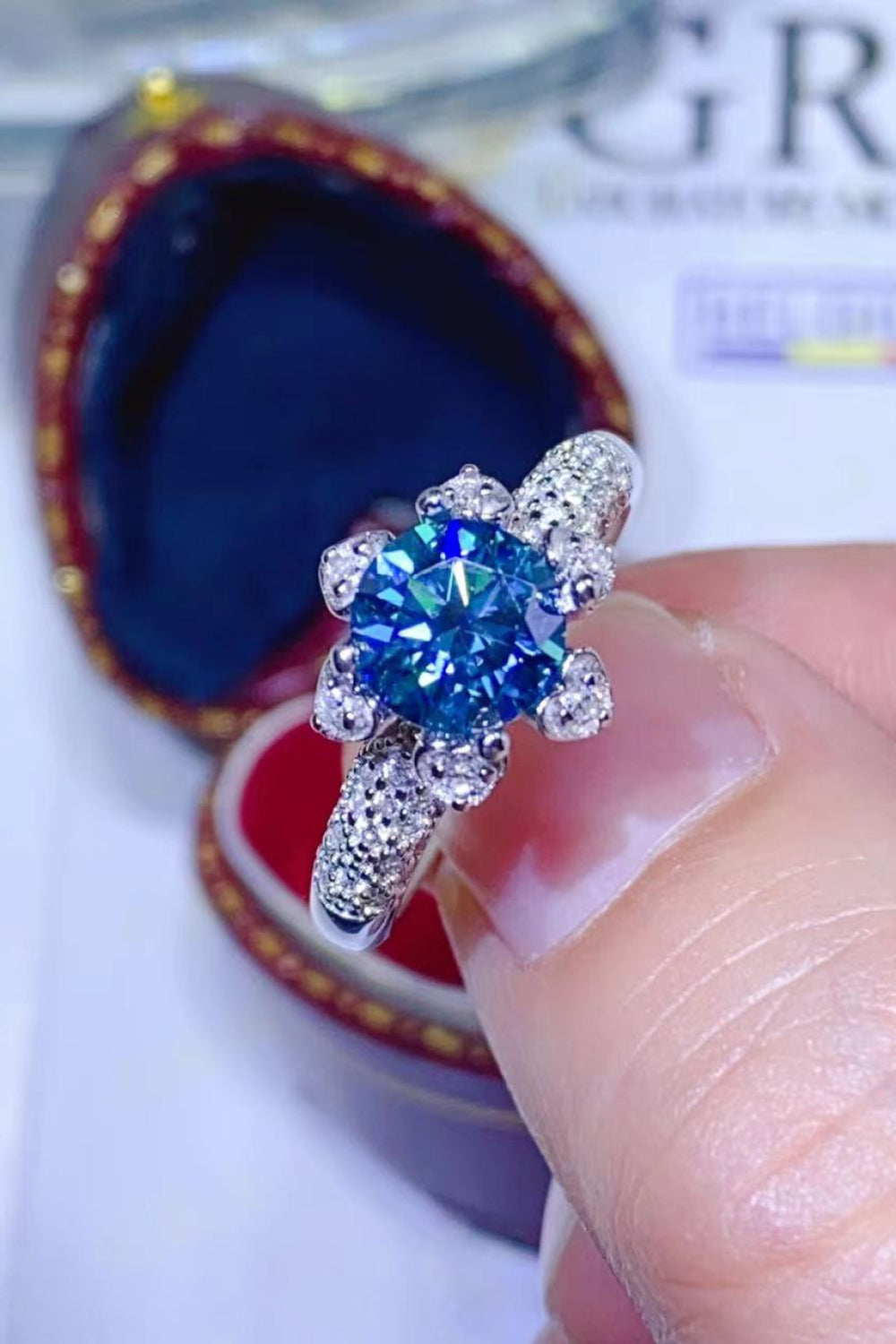 *APP EXCLUSIVE* 1 Carat Moissanite 925 Sterling Silver Ring