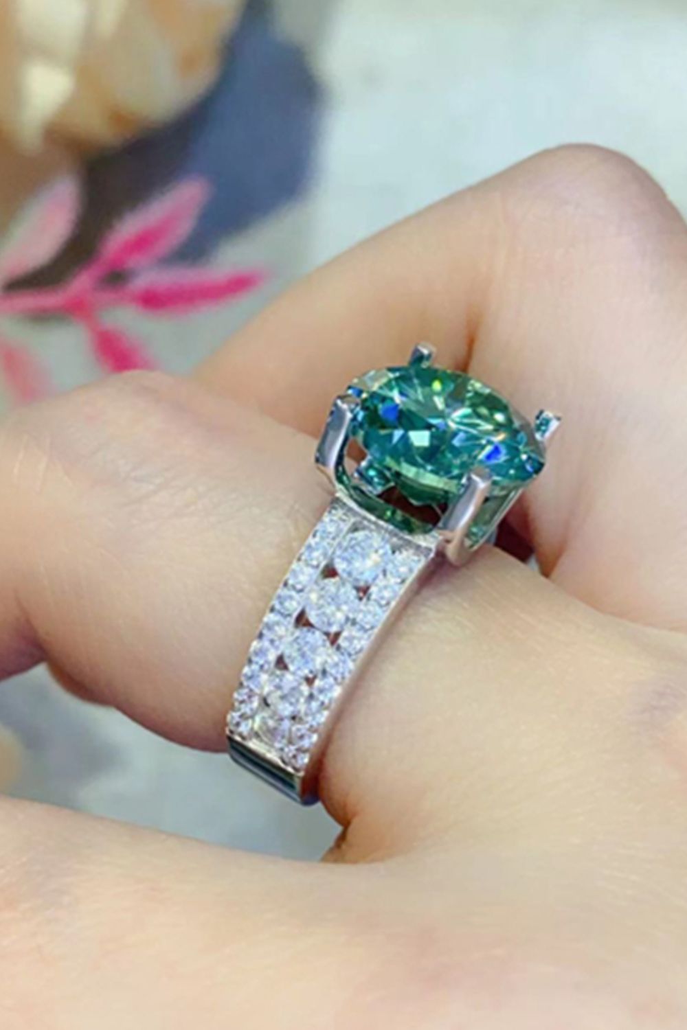 *APP EXCLUSIVE* 5 Carat Moissanite 4-Prong Wide Band Ring