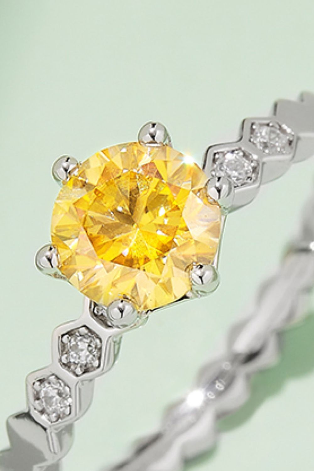*APP EXCLUSIVE* 1 Carat Moissanite 6-Prong 925 Sterling Silver Ring