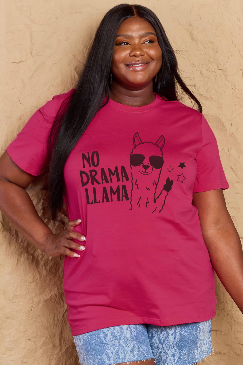 *APP EXCLUSIVE* NO DRAMA LLAMA Graphic Cotton Tee