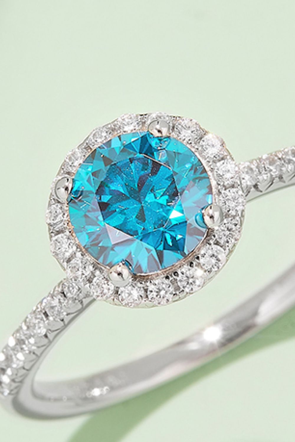 *APP EXCLUSIVE* 1 Carat Moissanite 925 Sterling Silver Halo Ring
