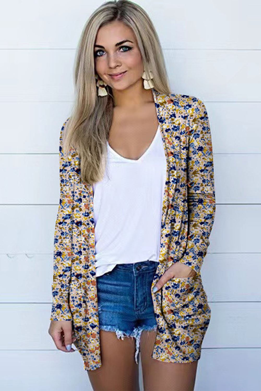 *APP EXCLUSIVE* Printed Long Sleeve Cardigan