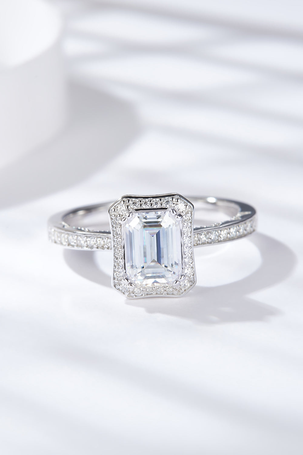 *APP EXCLUSIVE* 1 Carat Moissanite 925 Sterling Silver Halo Ring