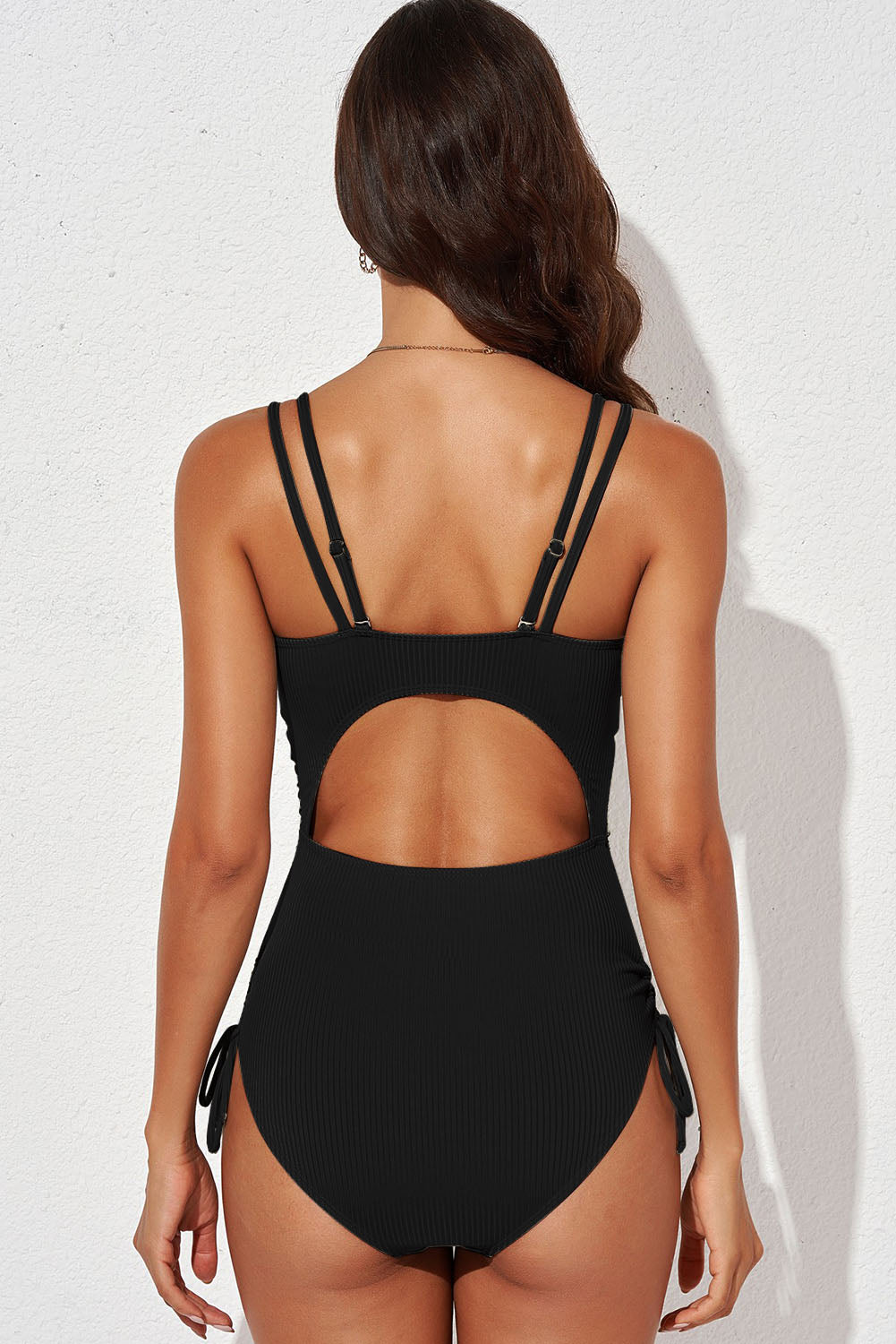 *APP EXCLUSIVE* Tied Cutout Plunge One-Piece Swimsuit